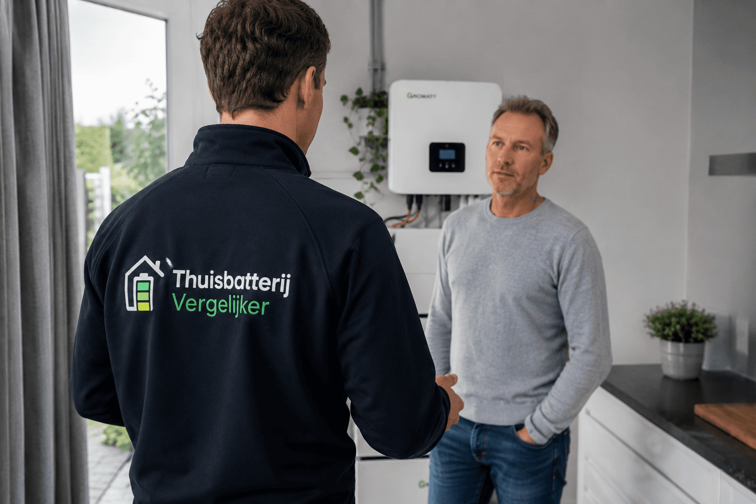 Gecertificeerde thuisbatterij installateur aan het werk